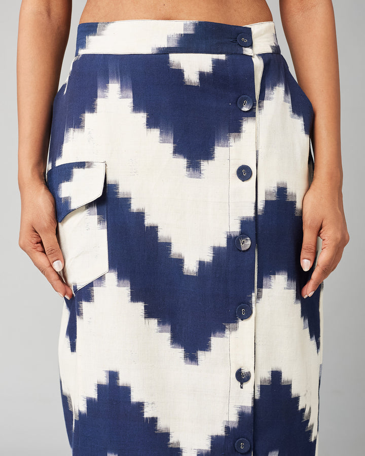 BLUE HILLARY SKIRT