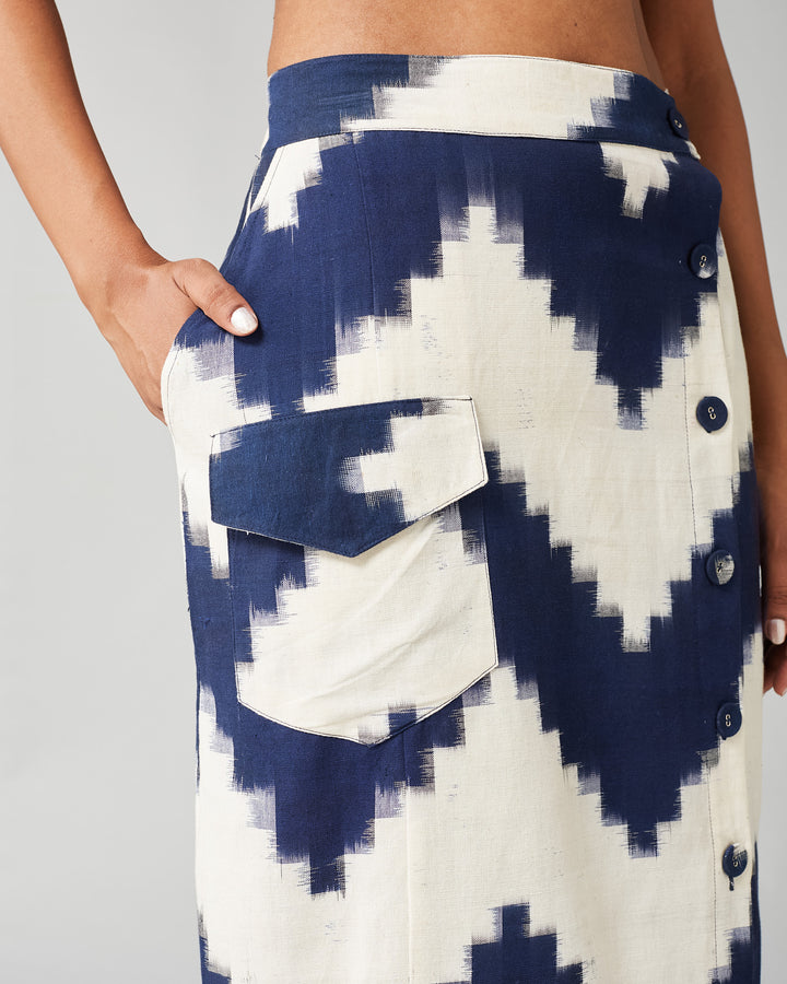 BLUE HILLARY SKIRT