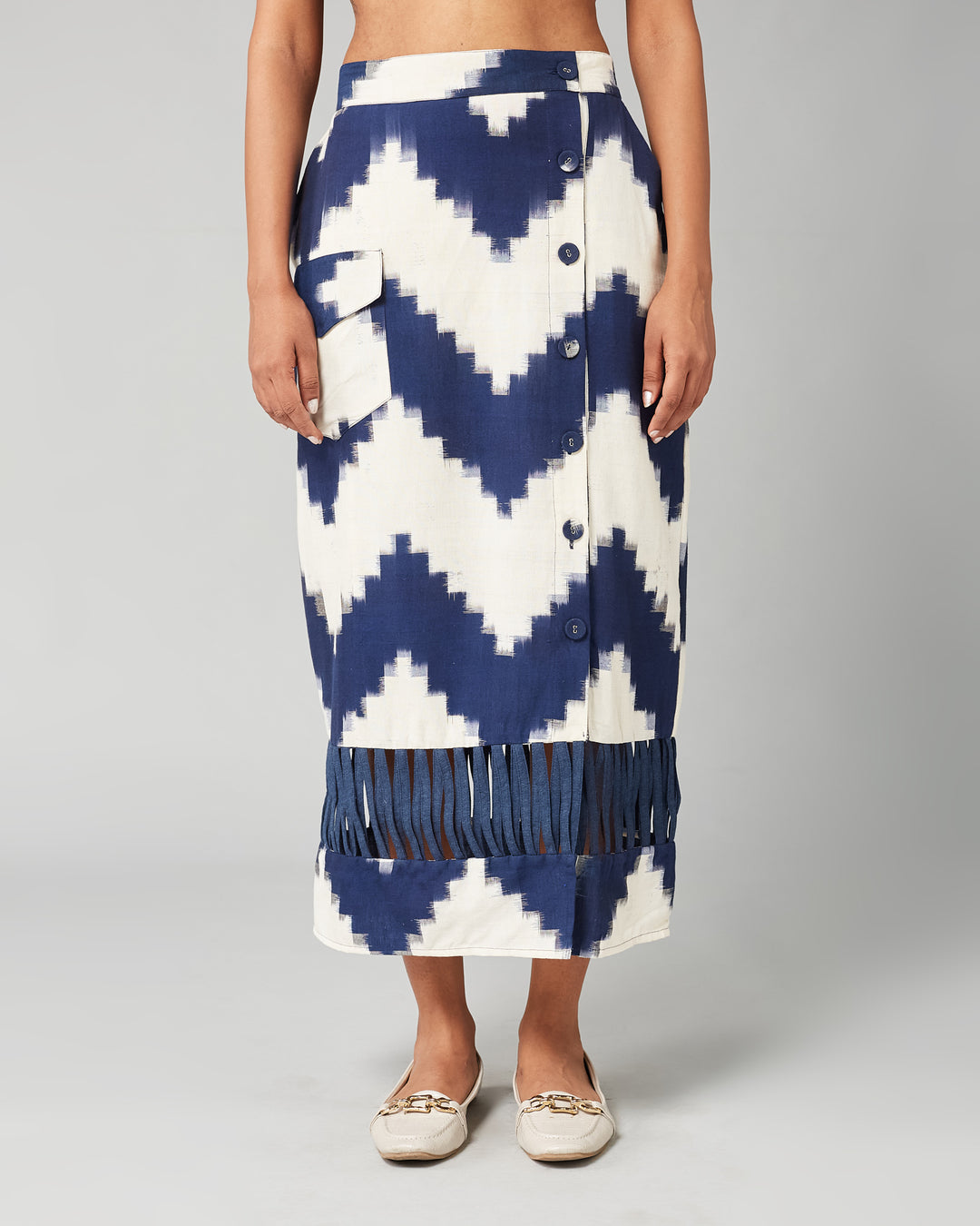 BLUE HILLARY SKIRT