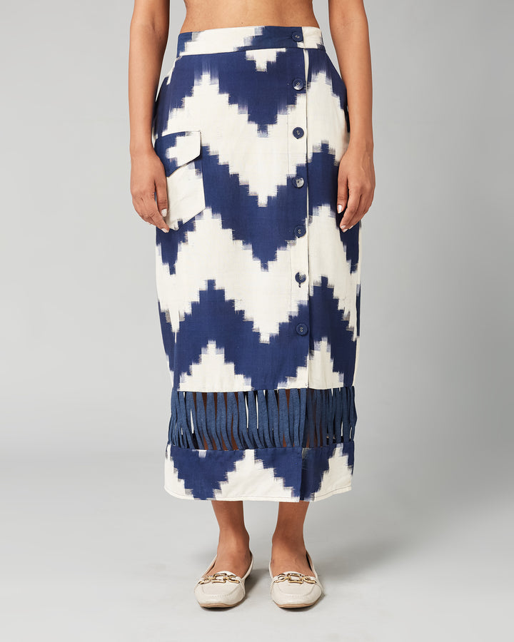 BLUE HILLARY SKIRT