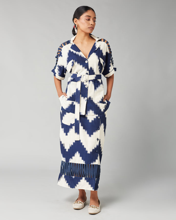 BLUE HILLARY SKIRT