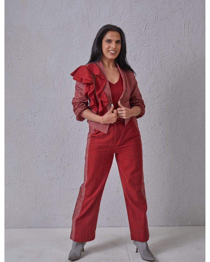 Red Arani Trouser